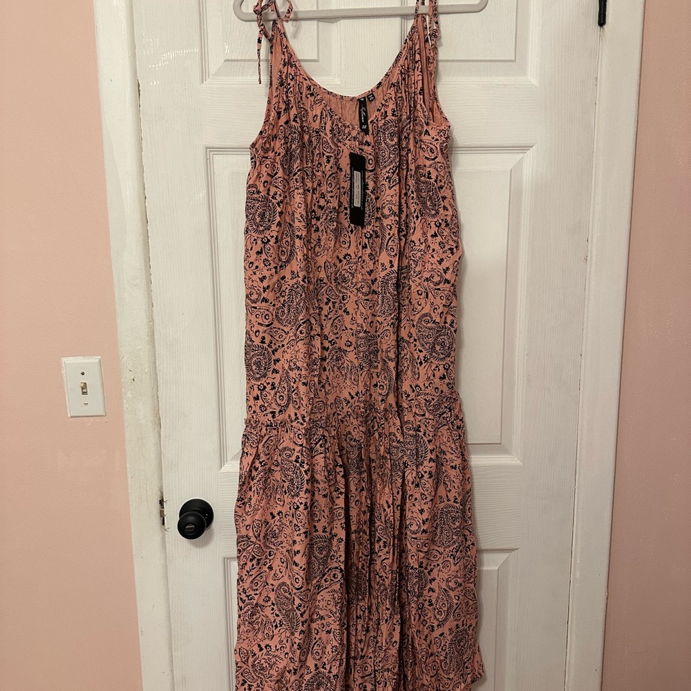 Floral Pink Sleeveless Dress